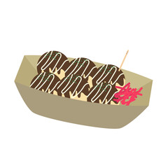 シンプルなたこ焼きのイラスト素材