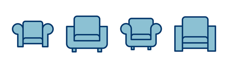 Sofa icon vector isolated on white background. sofa icon illustration. furniture