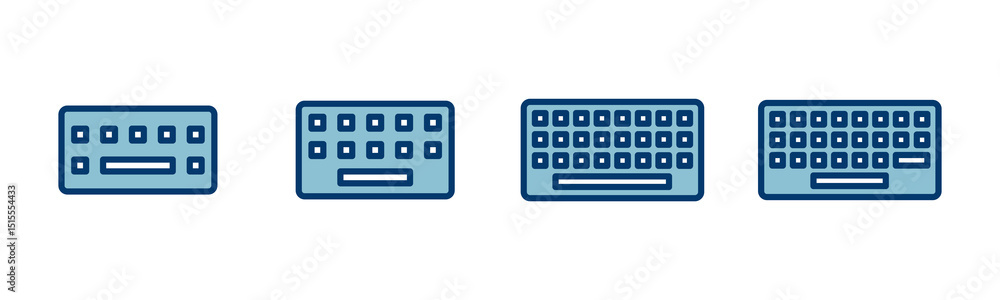 Fototapete keyboard icon vector isolated on white background. keyboard vector symbol