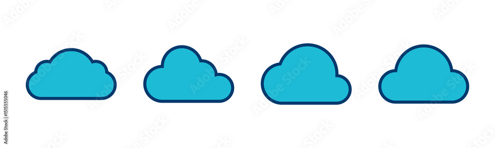 Poster cloud icon vector isolated on white background. cloud computing icon