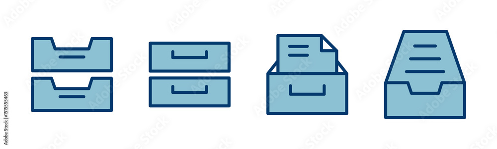 Poster archive folders icon vector isolated on white background. binders vector icon. archive storage icon.