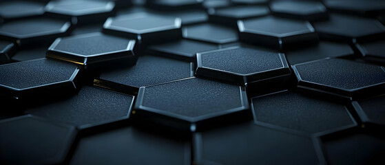 Obraz premium Dark Hexagonal Pattern Background Design