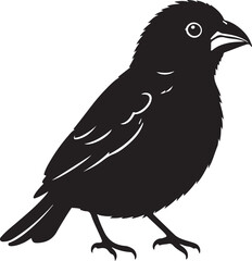 Blue Grosbeak Silhouettes Vector Pack