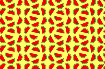 
Seamless pattern of watermelon background. Perfect for  wallpaper, background, packaging product, textile, fabric and other commercial needs.