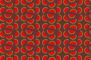 Seamless pattern of watermelon background. Perfect for  wallpaper, background, packaging product, textile, fabric and other commercial needs.