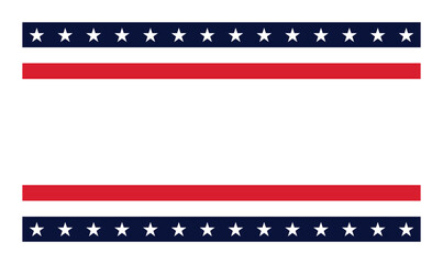 rectangular frame American flag icon. USA independence day icon. USA patriotic flag frame for decoration, party, banner and badge design. 4th july icon. USA flag background. vector illustration png