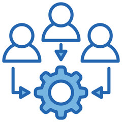 Engagement Blue White Icon