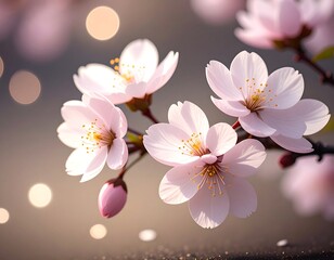Spring blossoms in soft light