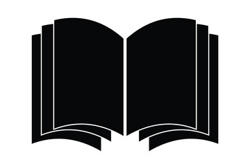 black book icon, isolated on white background.