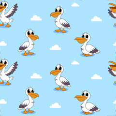 Cute Pelican Pattern