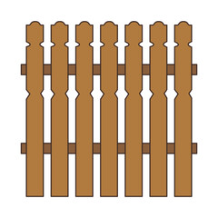 Wooden Fence Graphic Illustration