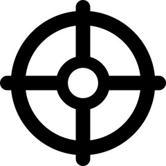 Rounded Filled Steering Icon