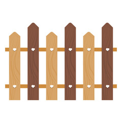 Wooden Fence Graphic Illustration