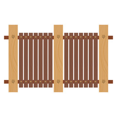 Wooden Fence Graphic Illustration