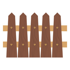 Wooden Fence Graphic Illustration