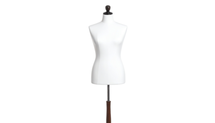 White mannequin for clothing display and design.