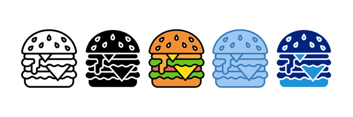 Burger Icon Element For Design