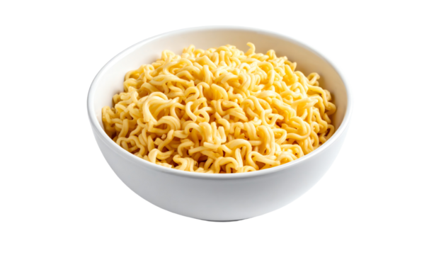 Delicious bowl of cooked noodles ready to serve.