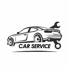 Professional car service logo design transparent background