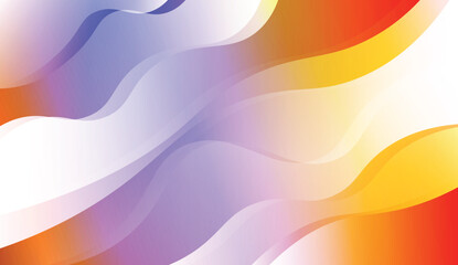 Template Abstract Background With Curves Lines. Design For Cover Page, Poster, Banner Of Websites. Vector Illustration with Color Gradient.