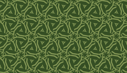Vector illustration with modern decorative pattern in triangles style. Illusion curved line. For interior wallpaper, smart design, fashion print.