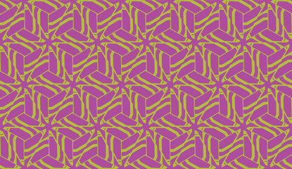 Vector Seamless layout with curved line, illusion triangles. Abstract hipster pattern. For your wallpaper, advert, banner, poster.