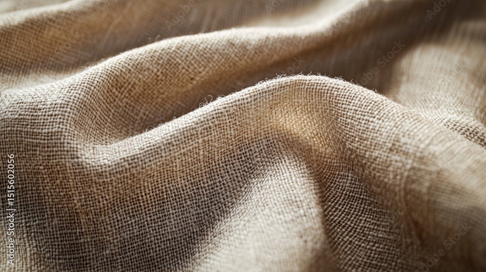 Poster close-up of fabric with a hint of the weave pattern, showcasing threads and material quality. ideal 