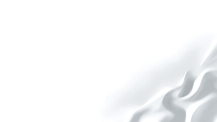 Soft white fabric texture, showcasing elegant curves and light-shadow effects