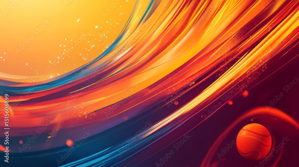 Aufkleber dynamic sports action background abstract gradient design digital art environment vivid color palett