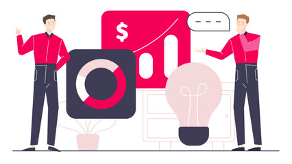 Two men deep in discussion, brainstorming business ideas in a modern office setting. Perfect for corporate presentations or entrepreneurship concepts.