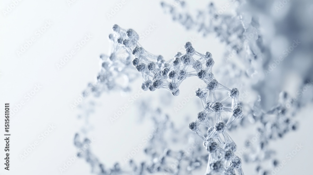 Poster exploring molecular structures scientific laboratory closeup render high-tech environment detailed p