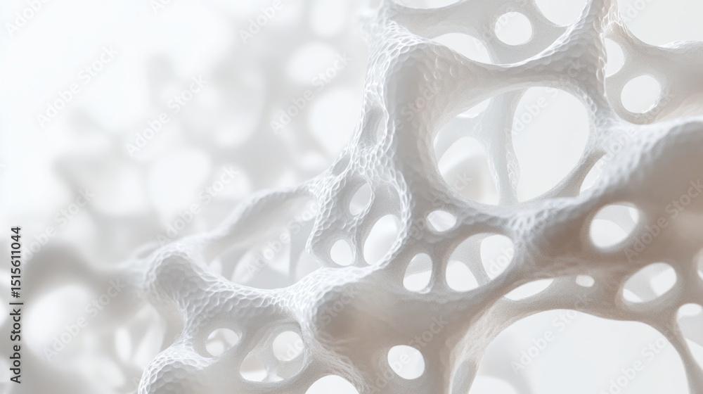 Poster exploring biological material structures laboratory visualization and accurate closeup renderings
