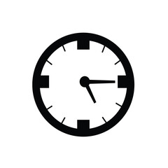 black and white wall clock icon