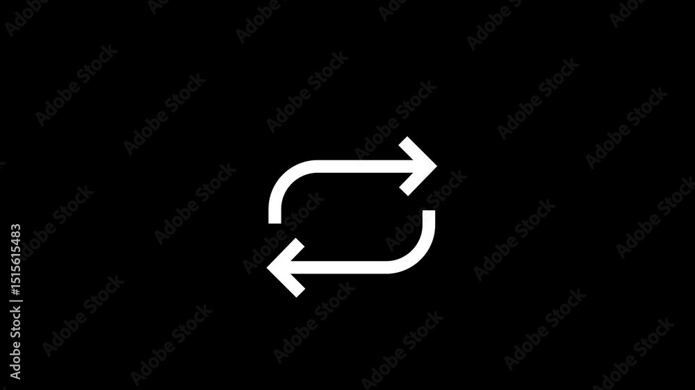 Poster shuffle icon symbol template for graphic and web design collection logo. shuffle playlist button or 