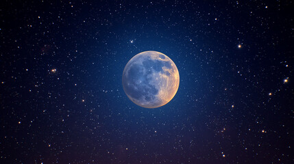 Fototapeta premium moon, night, stars, full moon, landscape, sky, celestial, lunar, cosmos, stargazing, scenic, nature, outer space, astronomy, tranquil, beautiful, planet, dreamy, peaceful, nightscape, glow, view, sere