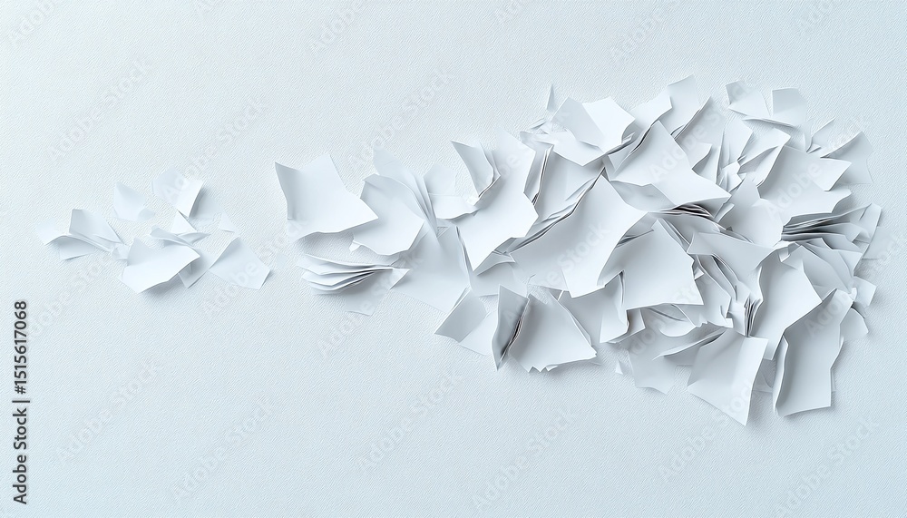 Poster white triangle surface patterns in soft 3d lighting