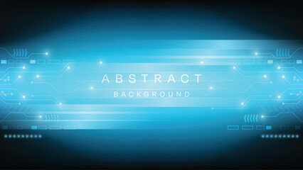 Blue Futuristic Abstract technology background Hi-tech system concept vector illustration