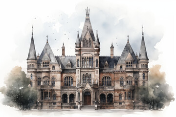 Fototapeta premium Gothic architecture, contemporary art, paintings, models
