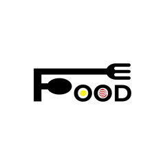 The best food template editable logo design. The love for food typography artwork.