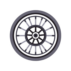 Obraz premium Car-Wheel-Icon-Illustration-Vehicle-Transportation-Design