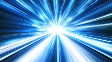 Fototapeta premium Abstract Speed of Light: A Burst of Blue Energy