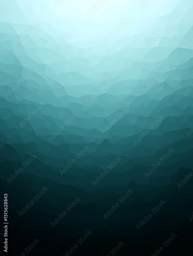 Poster abstract turquoise gradient background with geometric texture formation