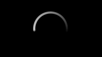 Round loading icon rotating smoothly. Suitable for interfaces and loading screens. 4k illustration.