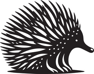 hedgehog logo vector illustration, hedgehog silhouette vector icon