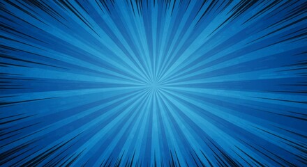 Fototapeta premium Comic Book Style Burst Background with Blue Tones