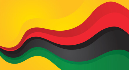 Wave red yellow green modern background