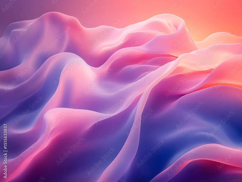 Poster fluid gradient: a soft and dreamlike abstract of flowing color harmony