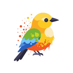 Fototapeta premium Colorful-bird-illustration-graphic-design-art