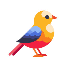 Obraz premium Colorful-bird-illustration-vector-graphic-design-isolated-on-white