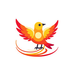 Obraz premium Colorful-bird-logo-design-vector-illustration-graphic